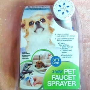 Three-way pet faucet sprayer with 8 ft hose